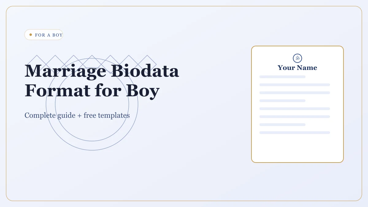Marriage biodata format for boy Marriage biodata format for boy guide