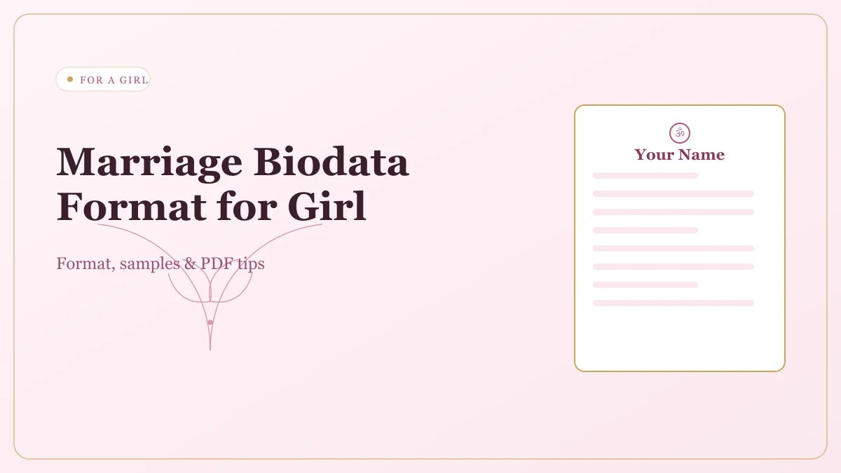 Marriage biodata format for girl Marriage biodata format for girl guide