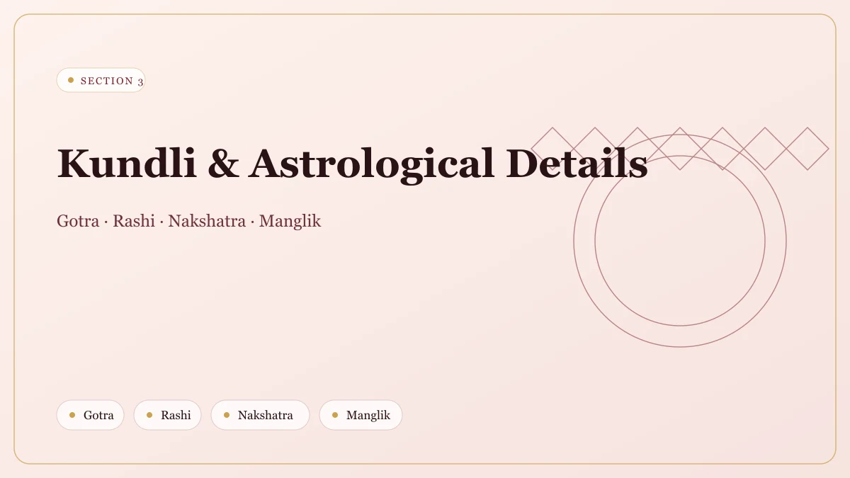 Hindu biodata kundli and astrological details