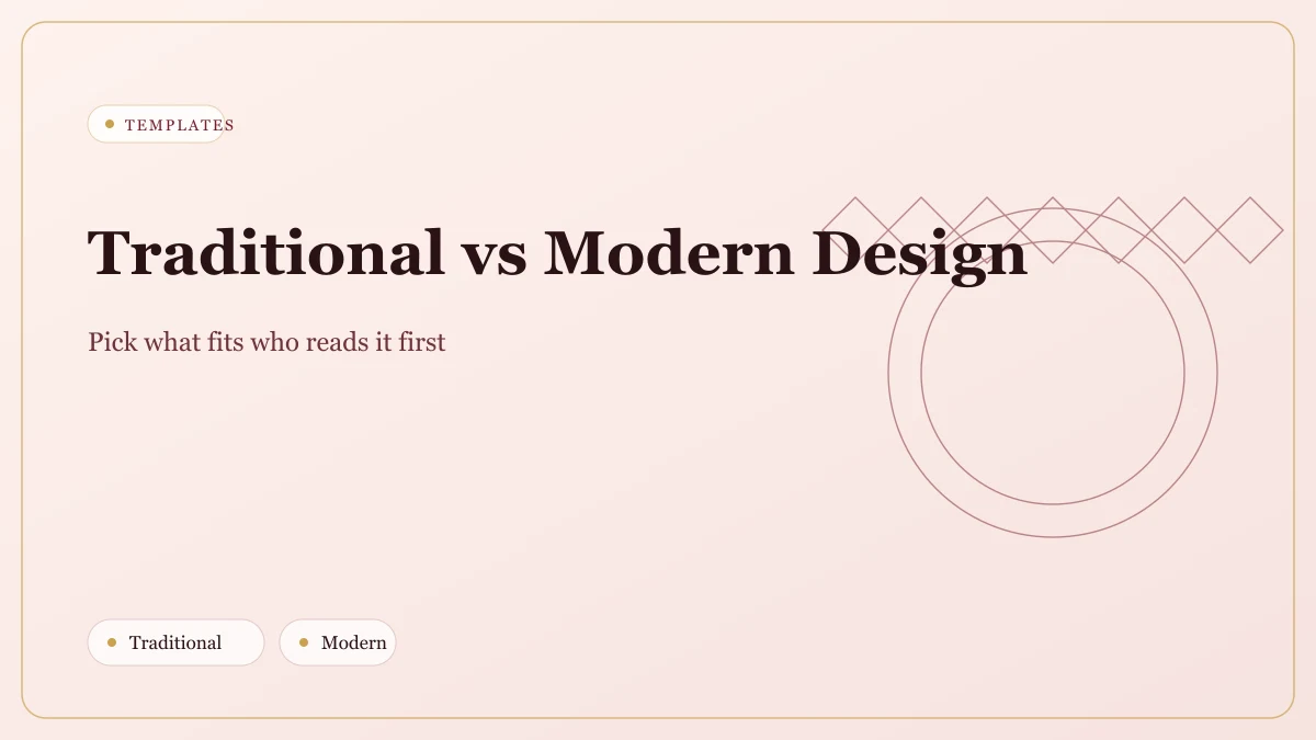 Traditional vs modern Hindu biodata design