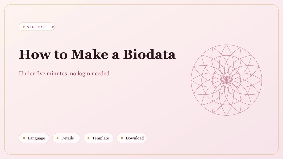 How to make a marriage biodata How to make a marriage biodata step by step
