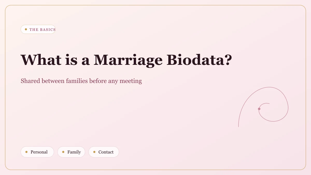 What is a marriage biodata What is a marriage biodata document