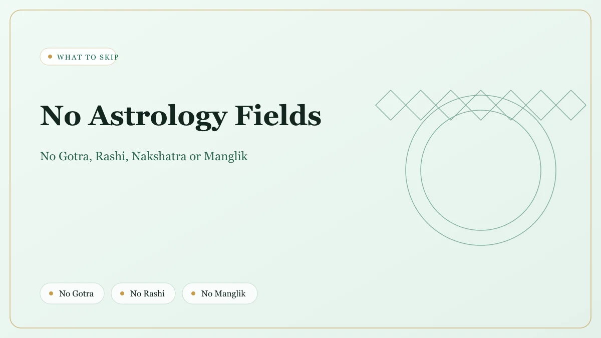 Muslim biodata — no astrology Muslim biodata excludes Hindu astrology fields