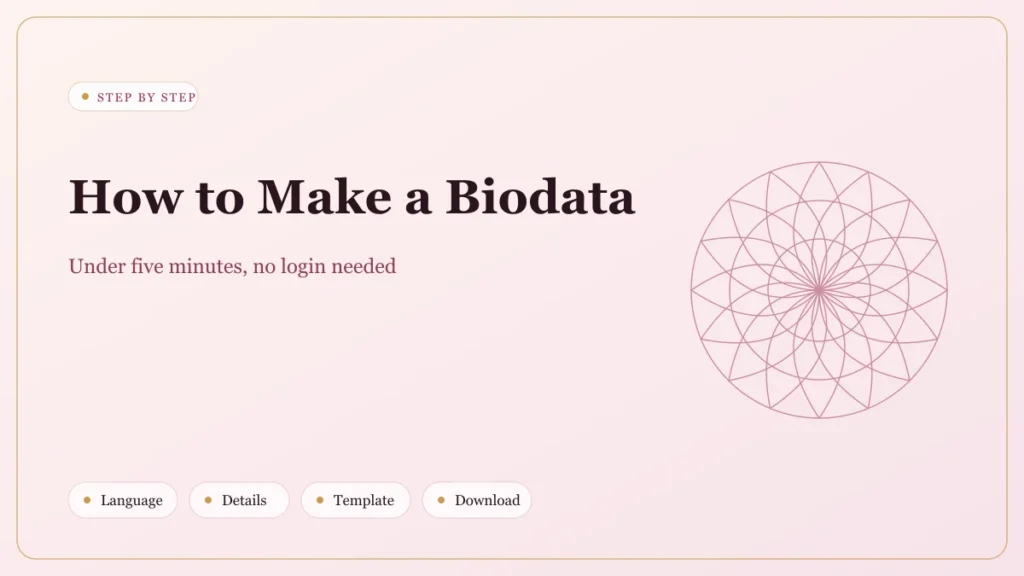 how to make a marriage biodata